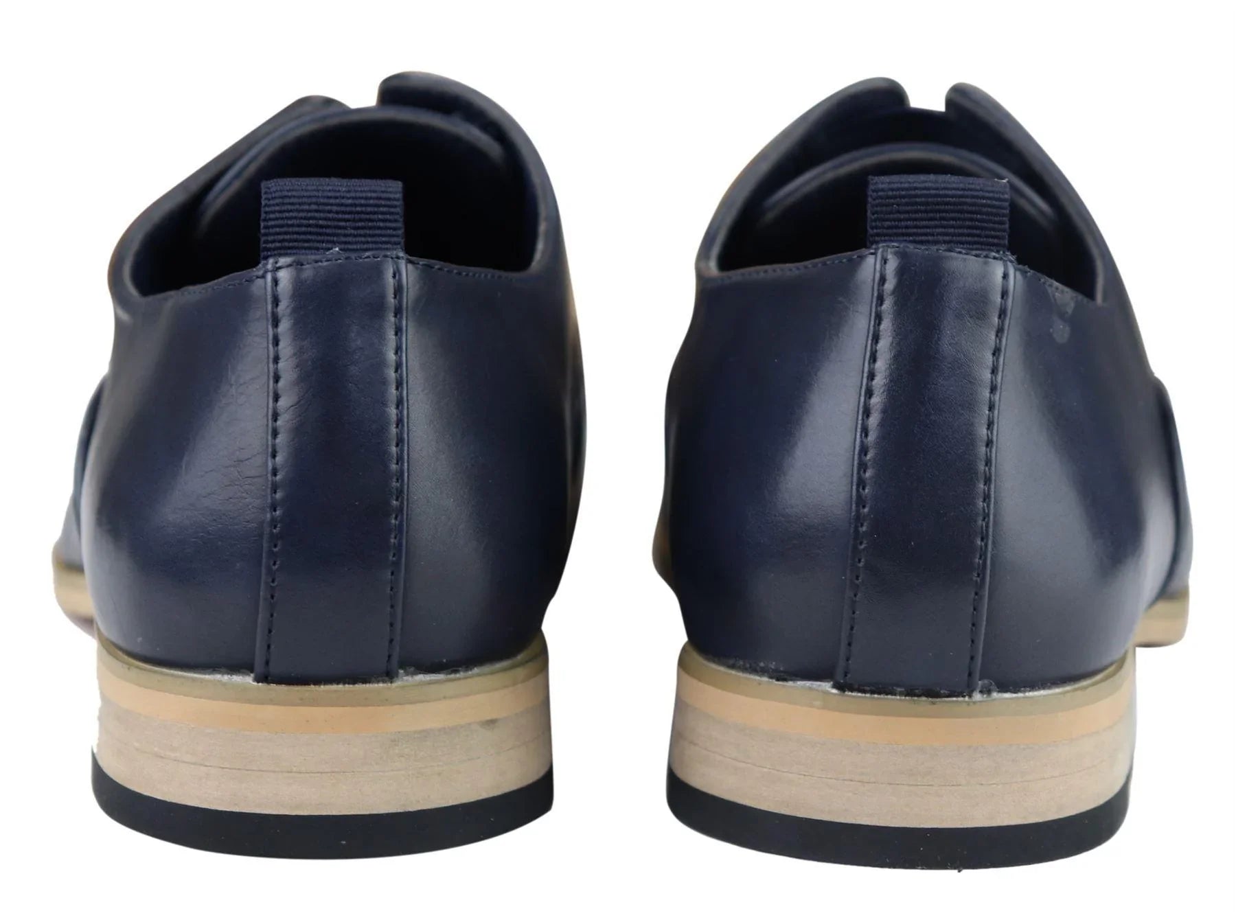 Mens Slip On Real Leather Shoes Smart Formal Navy Tan Brown Wedding Office Party