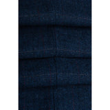 Carnegi - Men's Navy Check Tweed Blazer