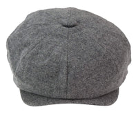 Mens 8 Panel Newsboy Cap - Cavani Martez - Dark Grey