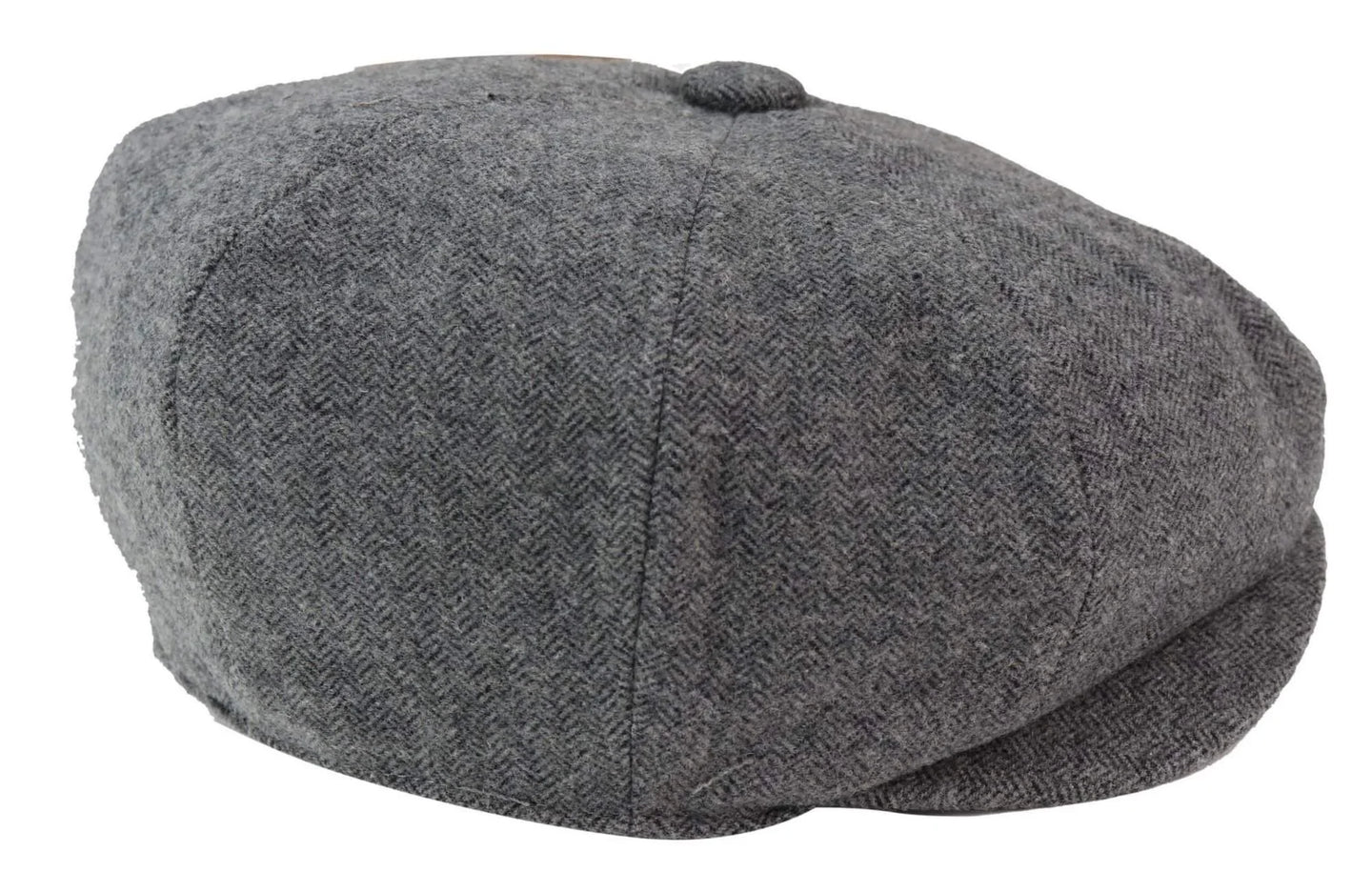Mens 8 Panel Newsboy Cap - Cavani Martez - Dark Grey