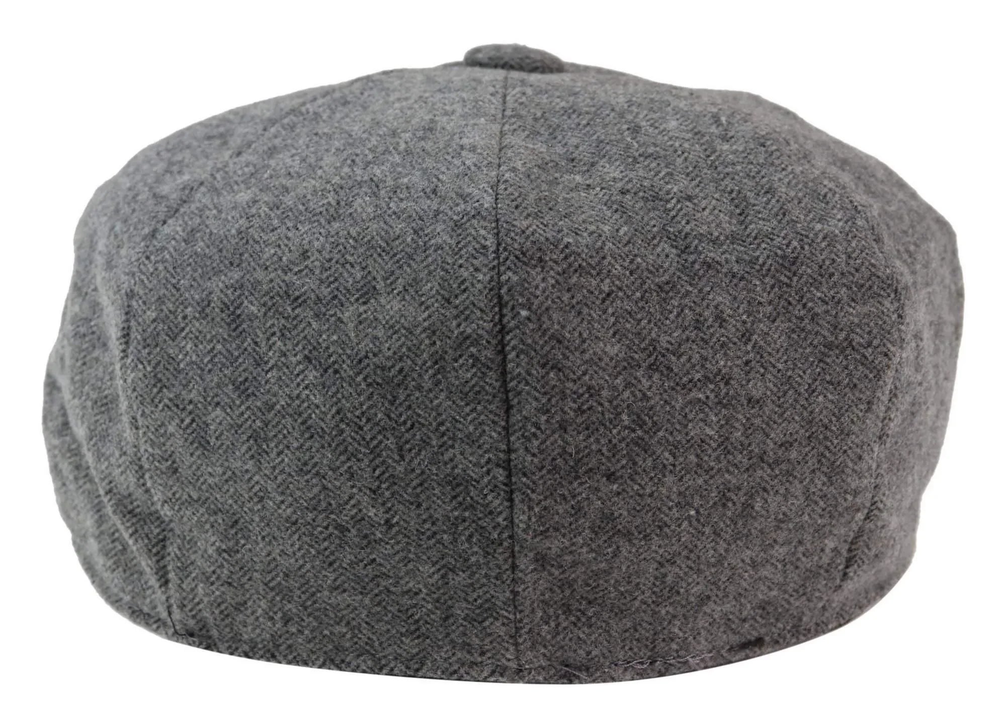 Mens 8 Panel Newsboy Cap - Cavani Martez - Dark Grey