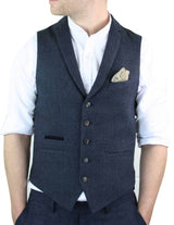 Cavani Martez - Men's Herringbone Tweed Waitcoat