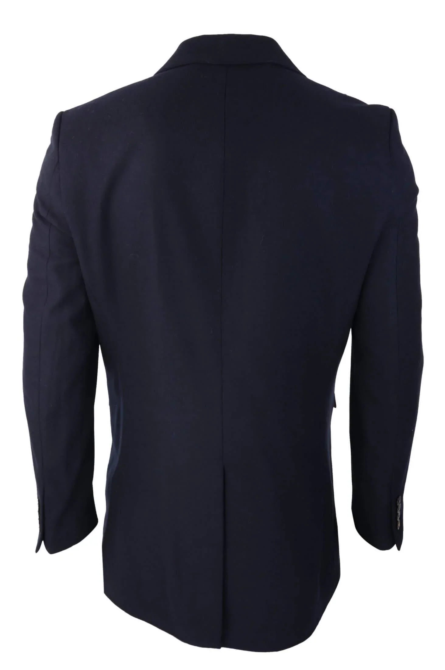 Cavani Mens Classic 3/4 Length Navy Overcoat