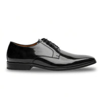 Chester - Men's Black High-Shine Polished Derby Shoes