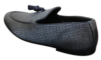 Elong DD0085 - Mens Snake Crocodile Leather PU Loafers Driving Shoes Slip On Tassel Comfort Vintage