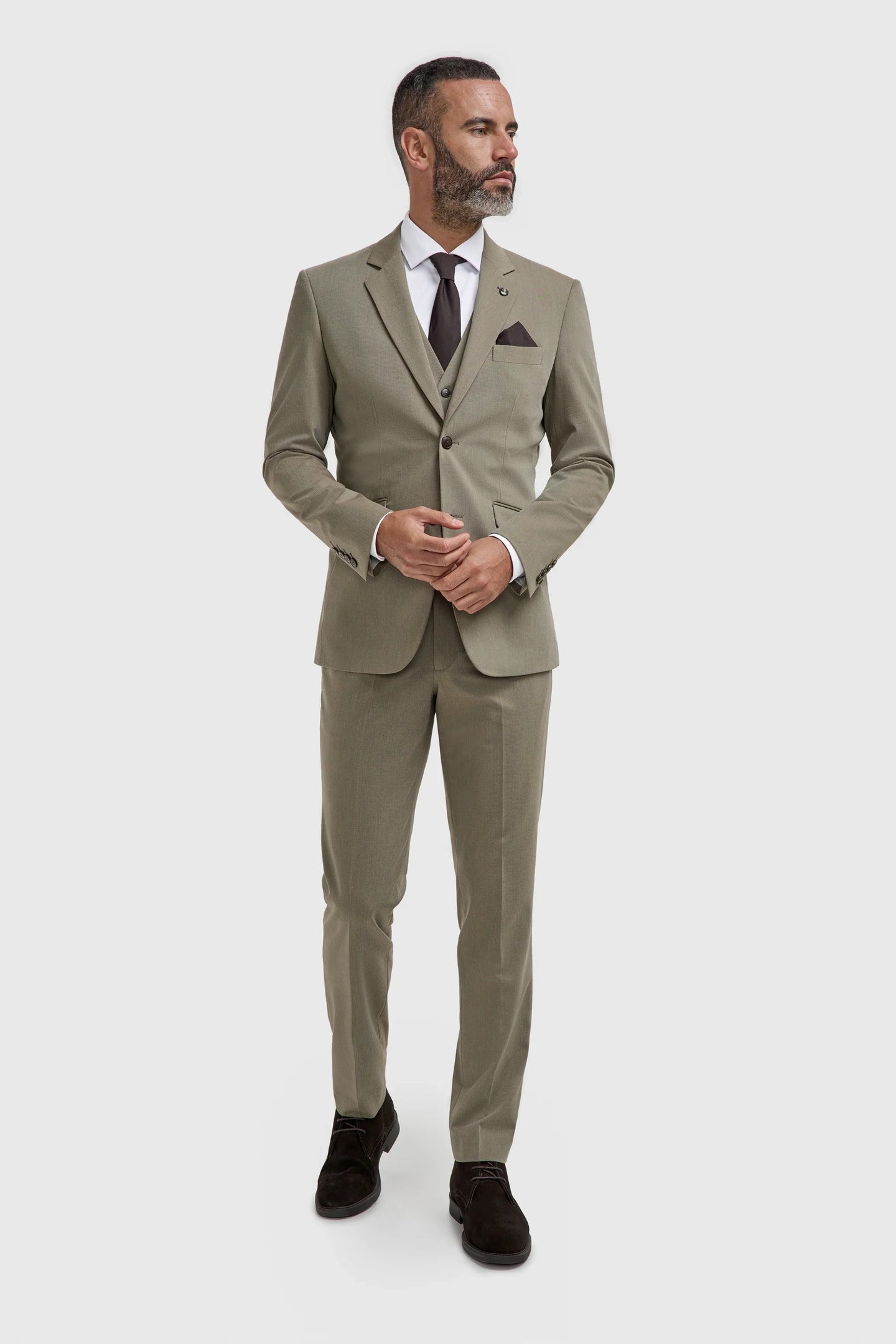 Donatella - Men's Sage Green 3 Piece Tailored Fit Suit