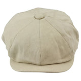 Men's 8 Panel Razor Summer Beige Baker Boy Hat Cotton Blinders Newsboy Flat Cap Shelby