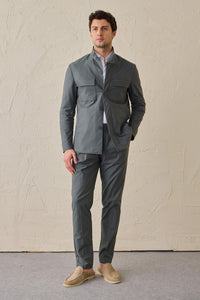 Men’s Sage Green Utility Jacket Lightweight Smart Casual Jacket