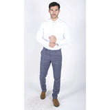 Men's White Button Down Poplin Shirt With Bar & Chain Formal Classic