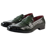 Men's Slip On Formal Green Loafers
