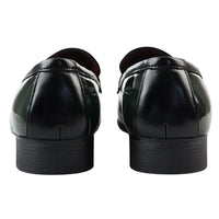 Men's Patent Tassel Slip On Green Loafers