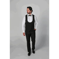 Ford Men's Black 3-Piece Classic Tuxedo Suit with Satin Lapels