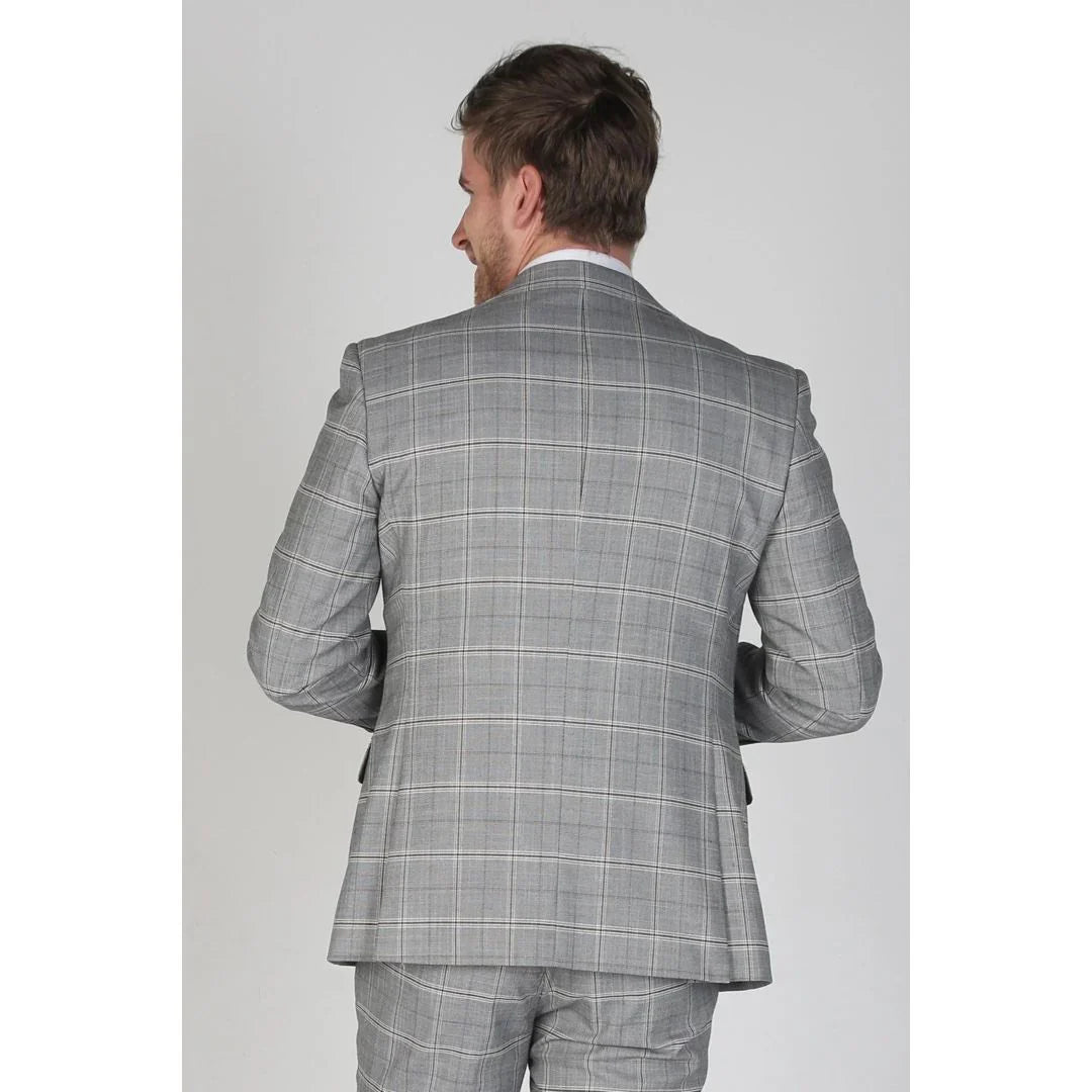 Francis - Men's Grey Check Blazer