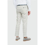 Gabriel - Men's Grey Checked Trousers