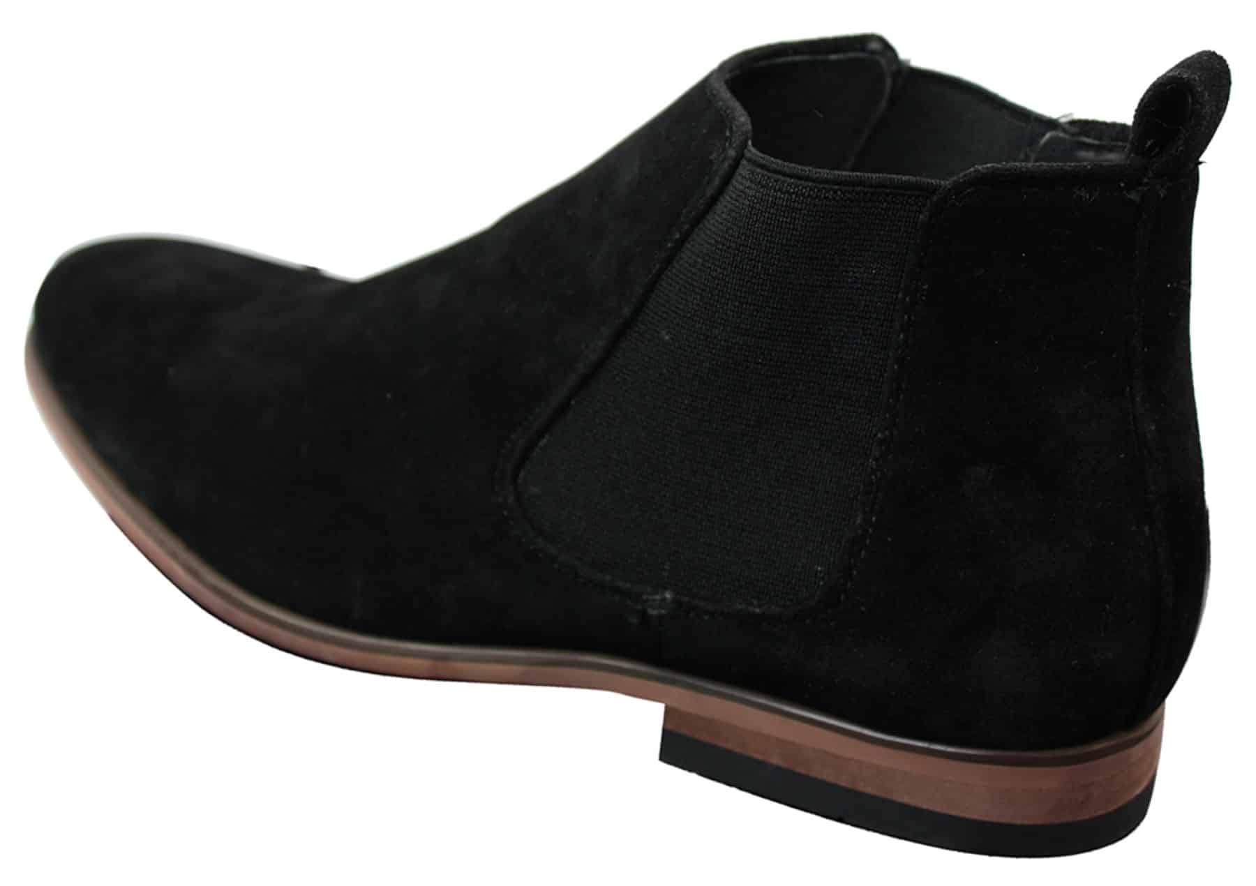 Mens Italian Suede Slip On Ankle Boots Smart Casual Desert Chelsea Dealer