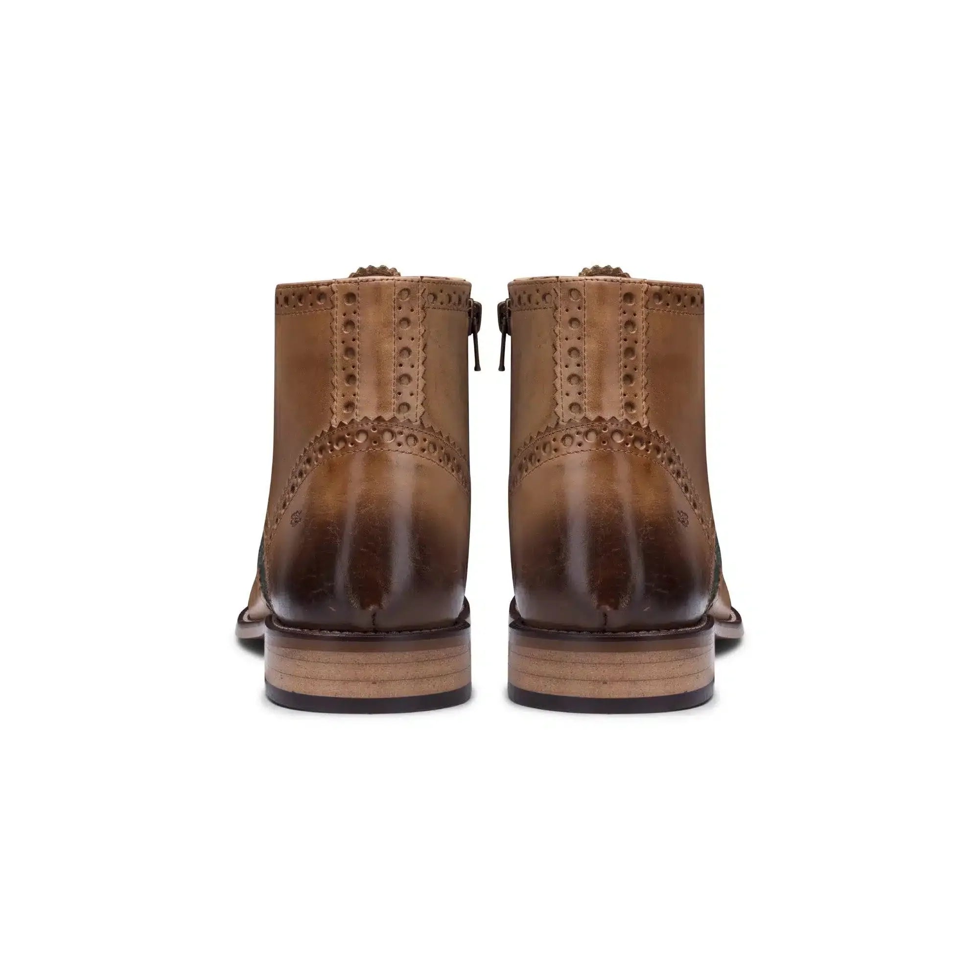 Mens Real Leather Vintage Boots Brogues 1920s Suede Tweed Laced Shoes Smart Formal