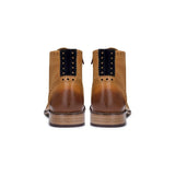 Mens Real Leather Vintage Boots Brogues 1920s Suede Tweed Laced Shoes Smart Formal