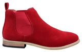 Mens Italian Suede Slip On Ankle Boots Smart Casual Desert Chelsea Dealer