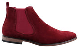 Mens Italian Suede Slip On Ankle Boots Smart Casual Desert Chelsea Dealer