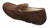 Mens Slip On Suede Leather Shoes Moccasin Loafers Smart Casual Brown Beige