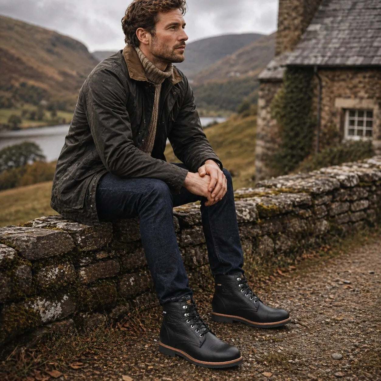 Glasgow GTX C3 - Men's Black Waterproof Leather Ankle Boots