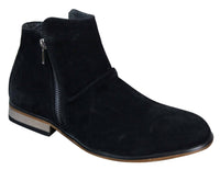 Mens Italian Suede Slip On Zip Ankle Boots Smart Casual Desert Chelsea Dealer