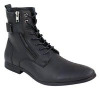 Mens Zip-Up Military Peaky Blinders Boots