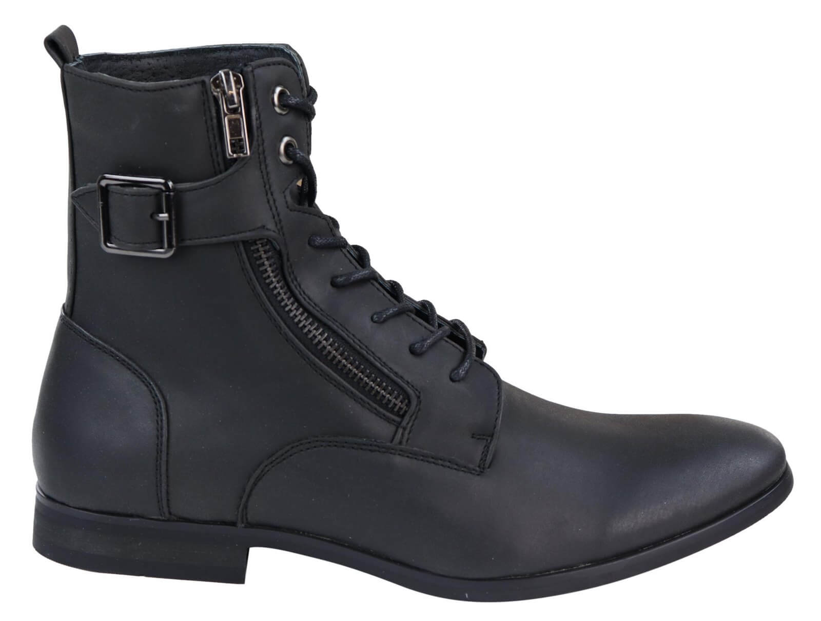 Mens Zip-Up Military Peaky Blinders Boots