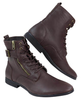 Mens Zip-Up Military Peaky Blinders Boots