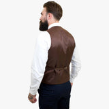 Happy Gentleman ELEGANTE Wool 3 Piece Suit with a Contrasting Brown Waistcoat
