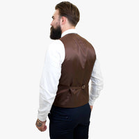 Happy Gentleman ELEGANTE Wool 3 Piece Suit with a Contrasting Brown Waistcoat
