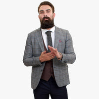 Happy Gentleman ELEGANTE Wool 3 Piece Suit with a Contrasting Brown Waistcoat