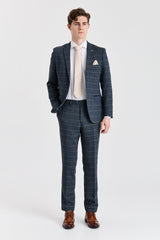 Harris - Men's Navy Tweed Wool Blend Blazer
