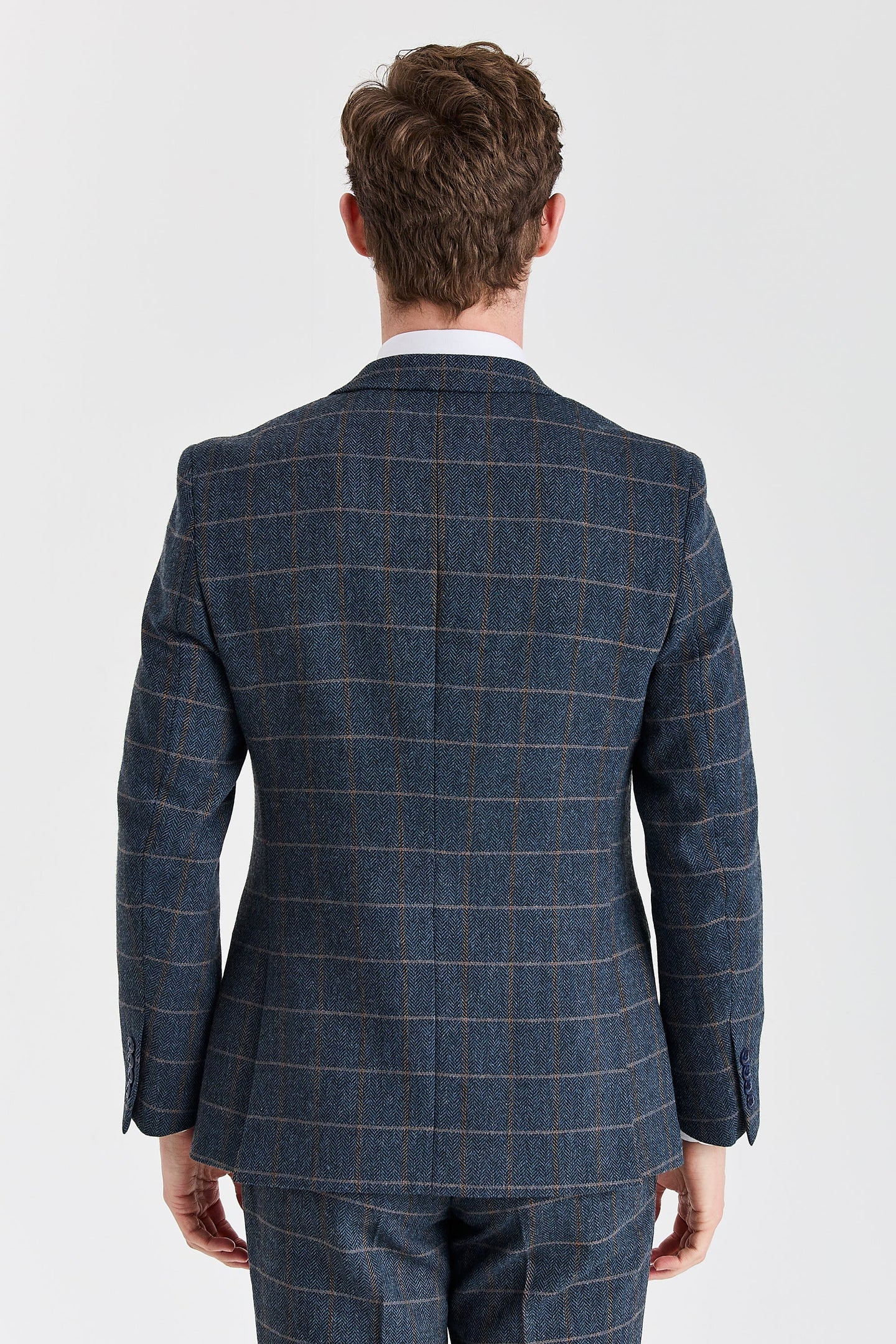 Harris - Men's Navy Tweed Wool Blend Blazer