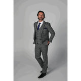 Harris Men's Grey 3-Piece Tweed Suit with Classic Vintage Charm
