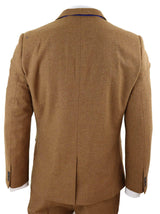 Harry Brown - Mens Tan Brown Wool 3 Piece Suit