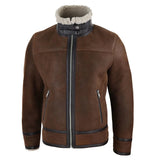 Men's Sherling Sheepskin Zip Pilot Flying Jacket WW2