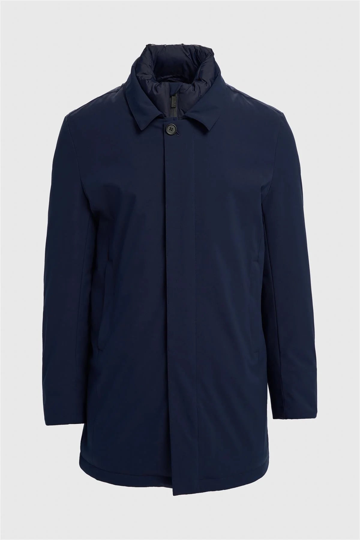 Heston - Men's Lightweight Casual Padded Navy Overcoat