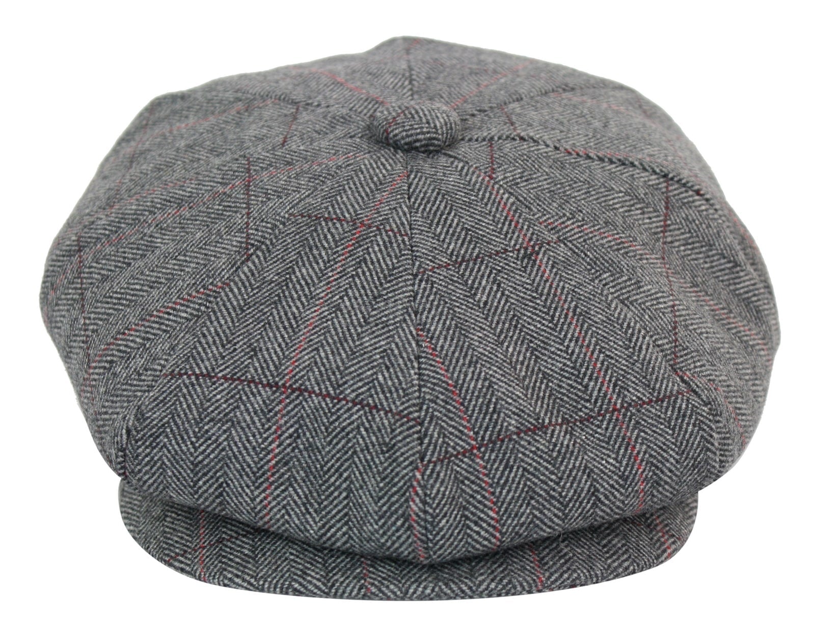 Mens Tweed Check Peaky Blinders Cap