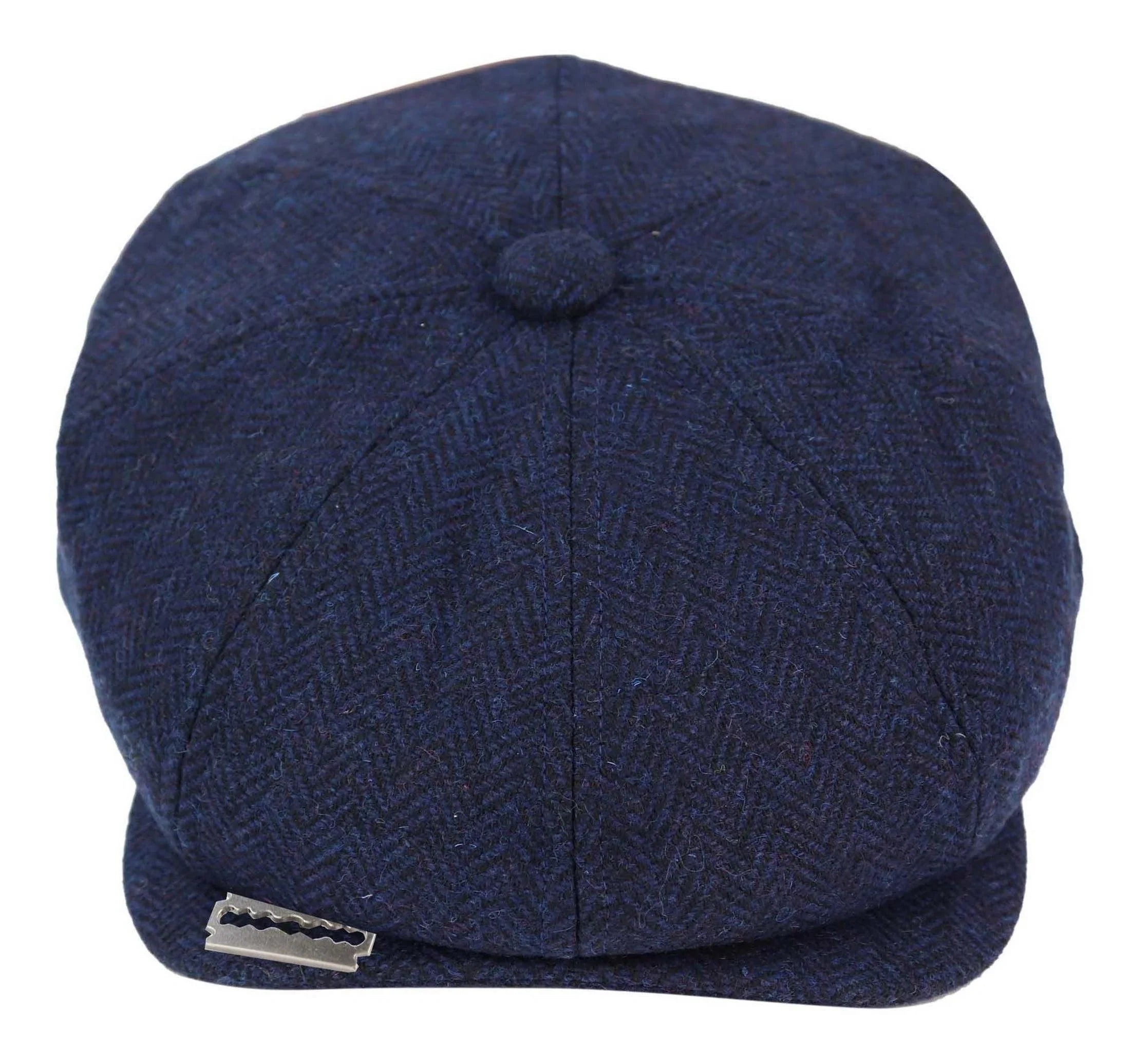 8-Panel Newsboy Hat with Razor Blade Navy: Buy Online - Happy Gentleman
