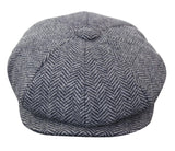 HT6316 - Mens Herringbone Tweed Peaky Blinders Hat