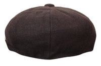 HT6363 - Mens Vintage Tweed Newsboy Peaky Blinders Cap - Brown/Wine