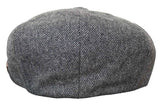 HT6364 - Mens Herringbone Tweed Newsboy Peaky Blinders Hat