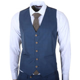 IM50 - Men's Blue Check 3 Piece Tailored Fit Suit