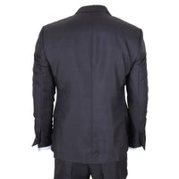 IM51 - Men's Charcoal Check 3 Piece Tailored Fit Suit