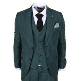 IM52 - Men's Green Check 3 Piece Tailored Fit Suit