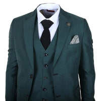 IM52 - Men's Green Check 3 Piece Tailored Fit Suit