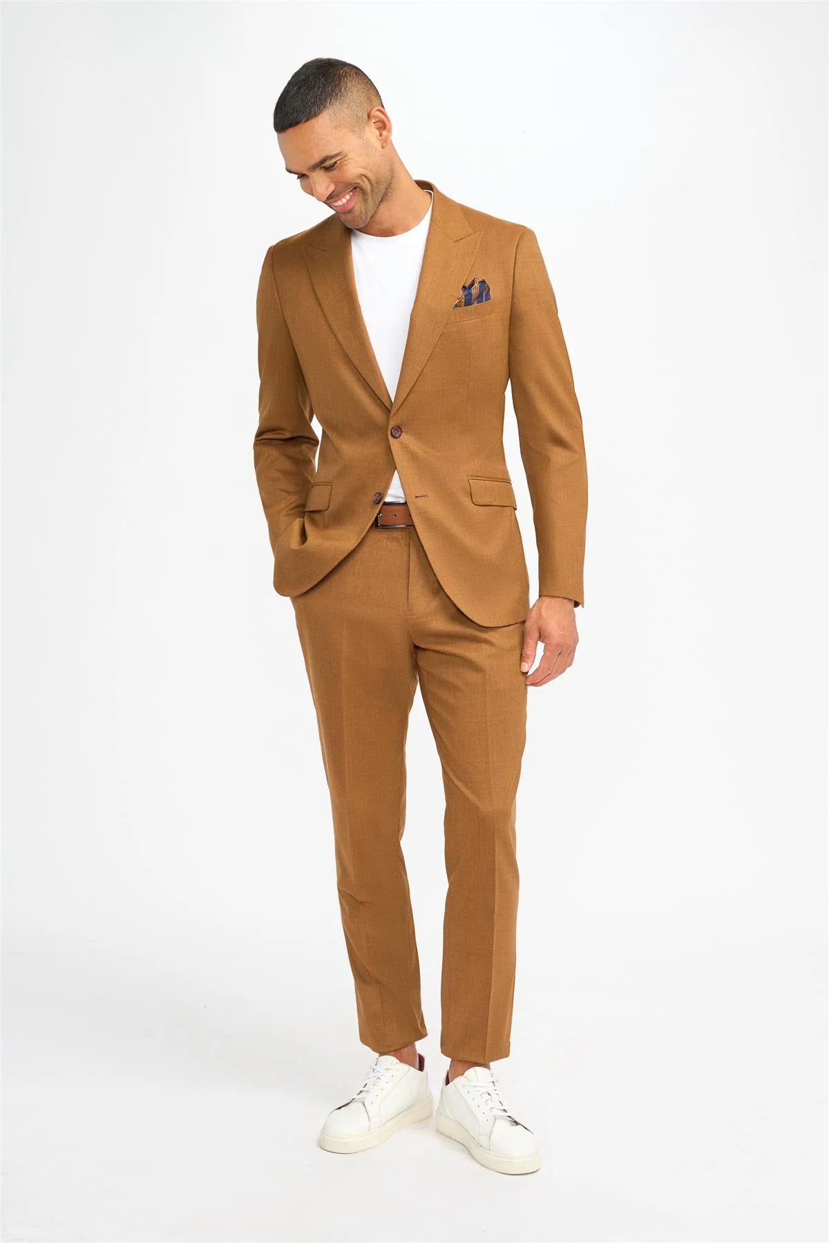 James - Men's Camel Brown Wool Blazer