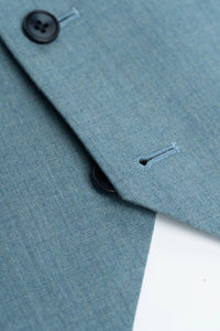 James - Men's Light Blue 3 Piece Textured Suit