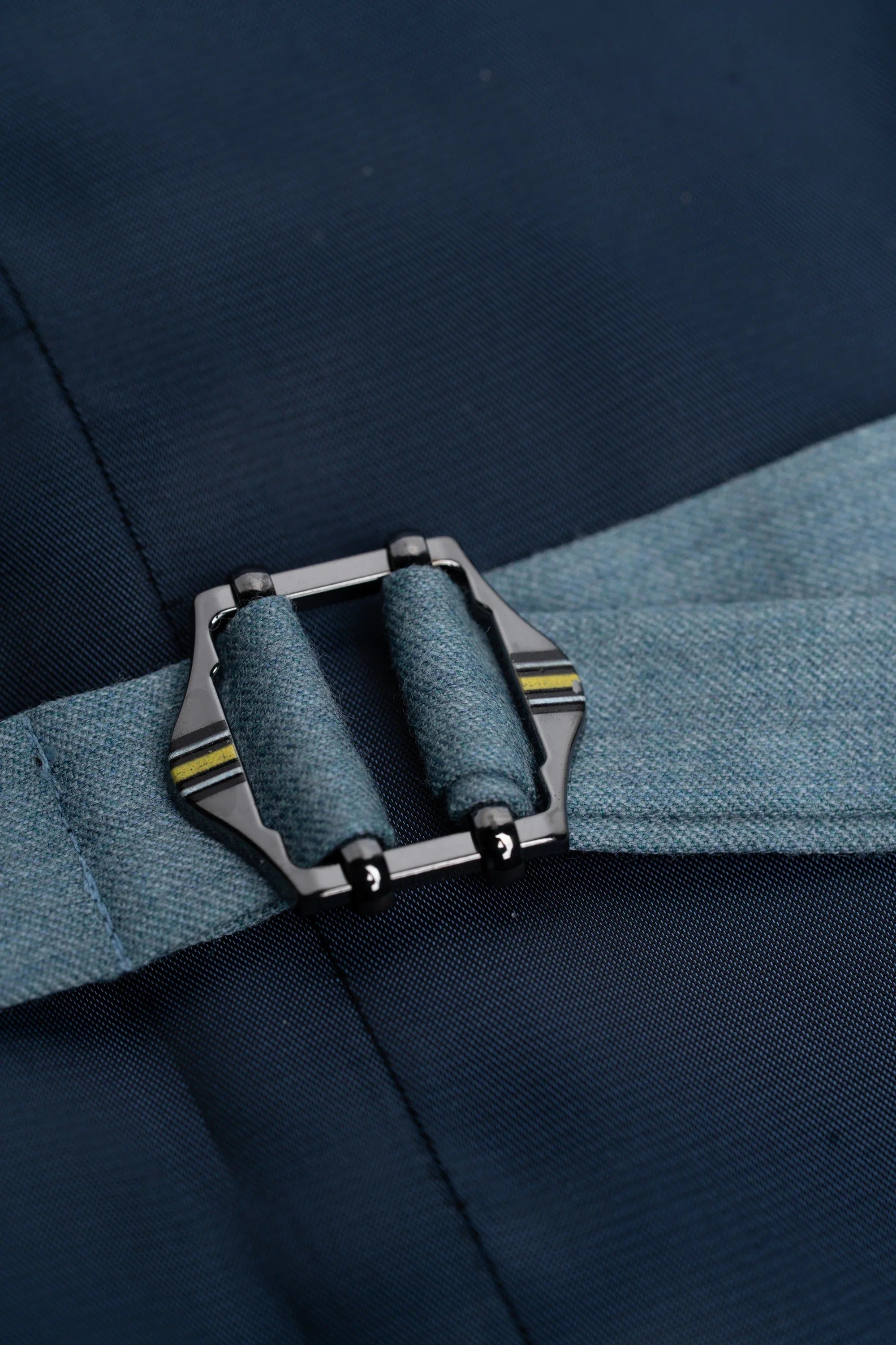 James - Men's Light Blue 3 Piece Textured Suit